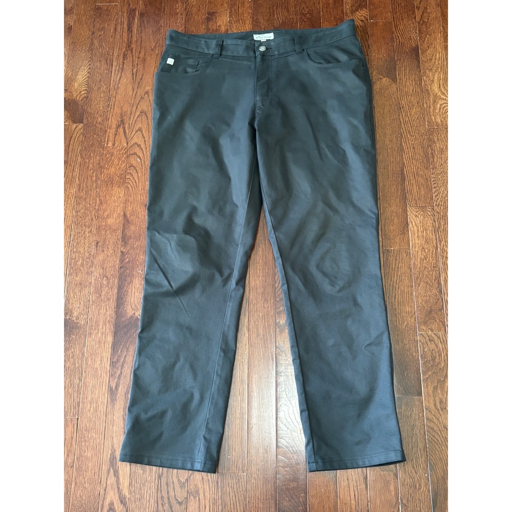 Peter Millar EB66 Performance Pants Mens 36x30 Black Golf Stretch Five Pocket